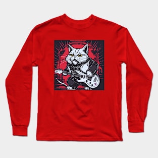 Heavy Metal Cat Long Sleeve T-Shirt